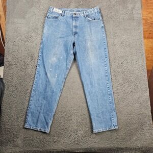 WEARGUARD Men Jeans 38x32 Light Wash Straight Leg Denim‎ Pants